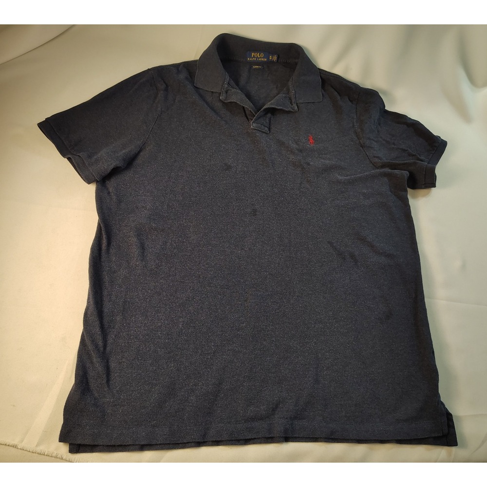 Polo Ralph Lauren Mens XL Classic Fit Charcoal Grey Short Sleeve Polo‎ Shirt